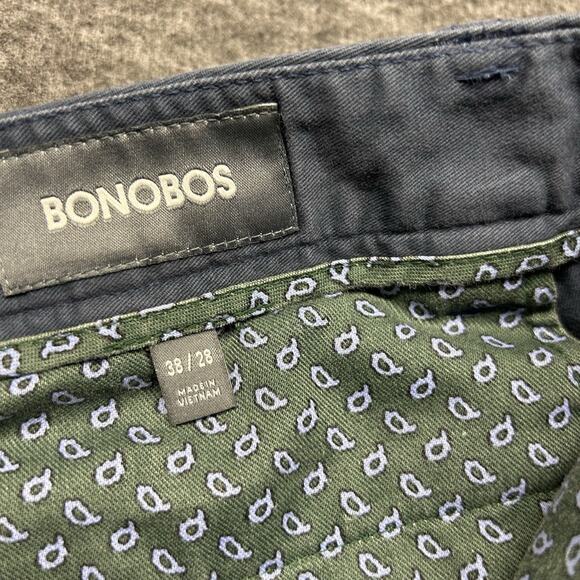 Bonobos Pants‎ Mens Chino Straight Athletic Fit Size 38X28 Blue Flat Front - Picture 5 of 8